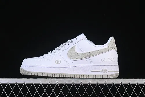 All categories Nk Air Force 1 Air Force series Nk Air Force 1 Low Air Force low-top Nike Air Force 1'07 Low Gucci co-branded beige denim luminous Air Force 1 low-top casual sneakers XX3168-197